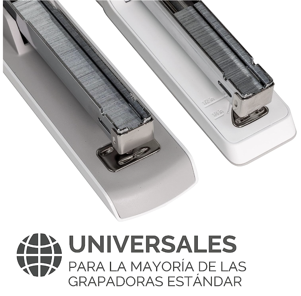 2000 Grapas Estándar 26/6mm Para Grapadoras De Oficina