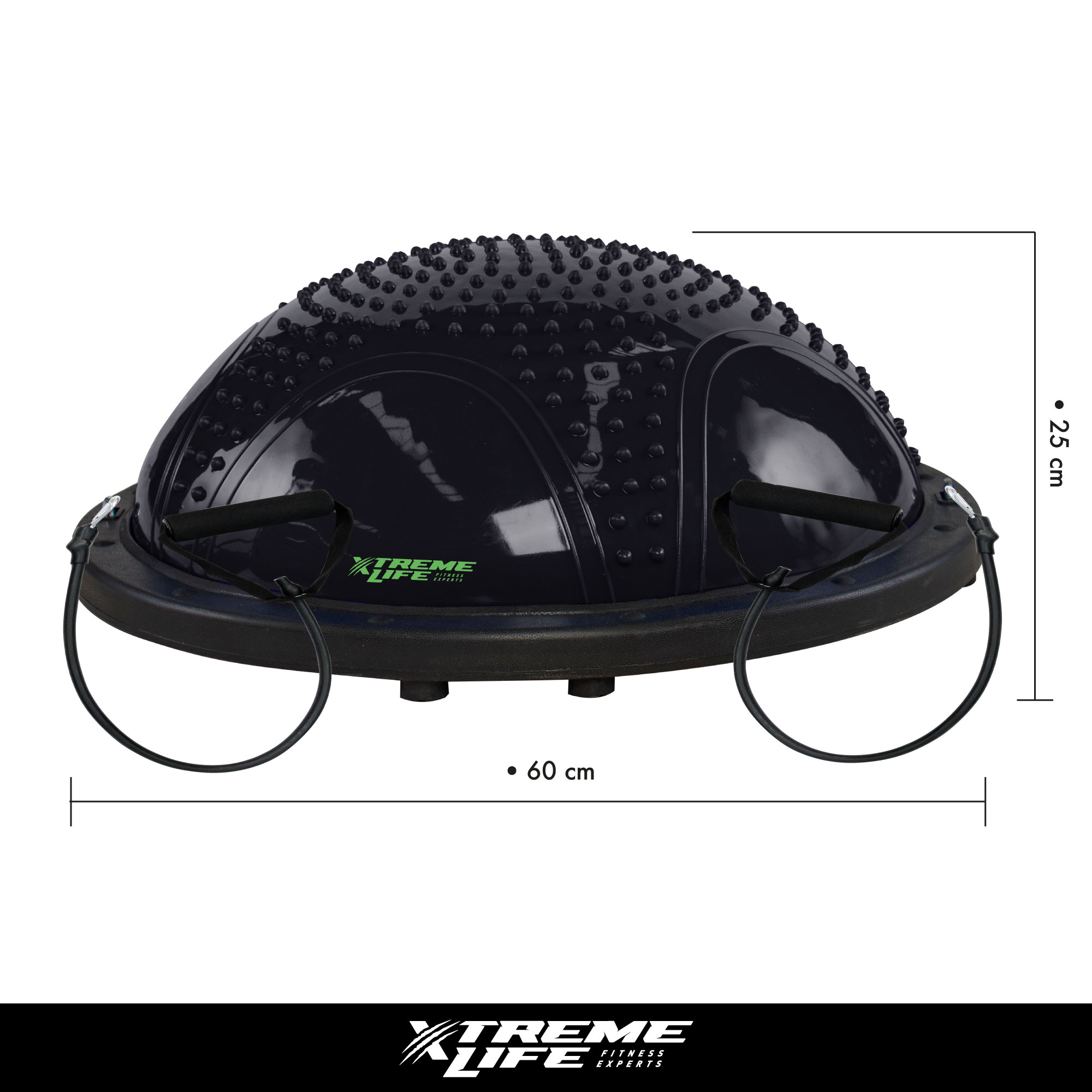 Bosu Ball 70cm Pelota De Equilibrio Ligas De Resistencia Negro GD