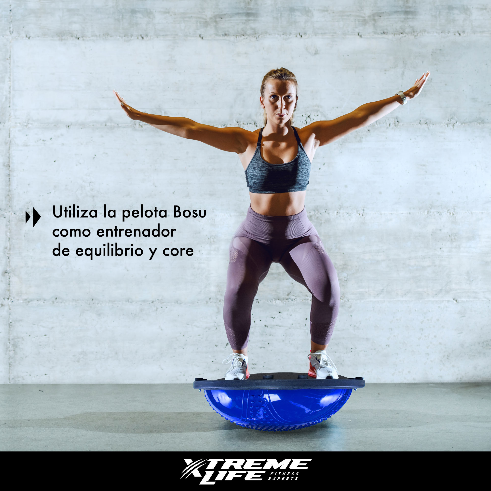 Bosu Ball 70cm Pelota De Equilibrio Ligas De Resistencia Azul GD