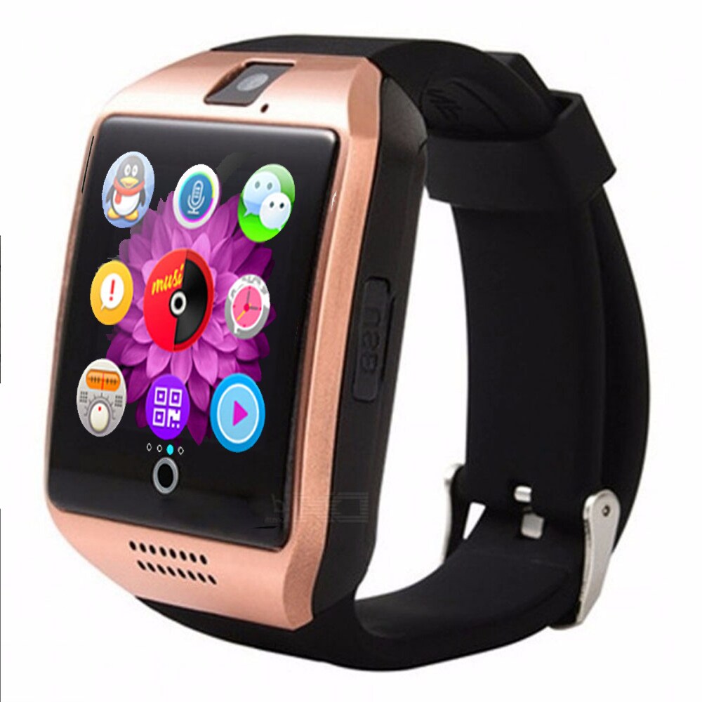 Smart Watch Q18 Curvo Reloj Celular Inteligente Android Sim Dorado