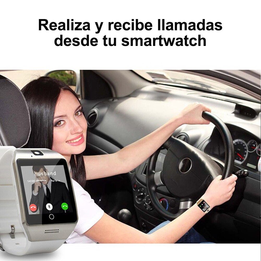 Smart Watch Q18 Curvo Reloj Celular Inteligente Android Sim Dorado