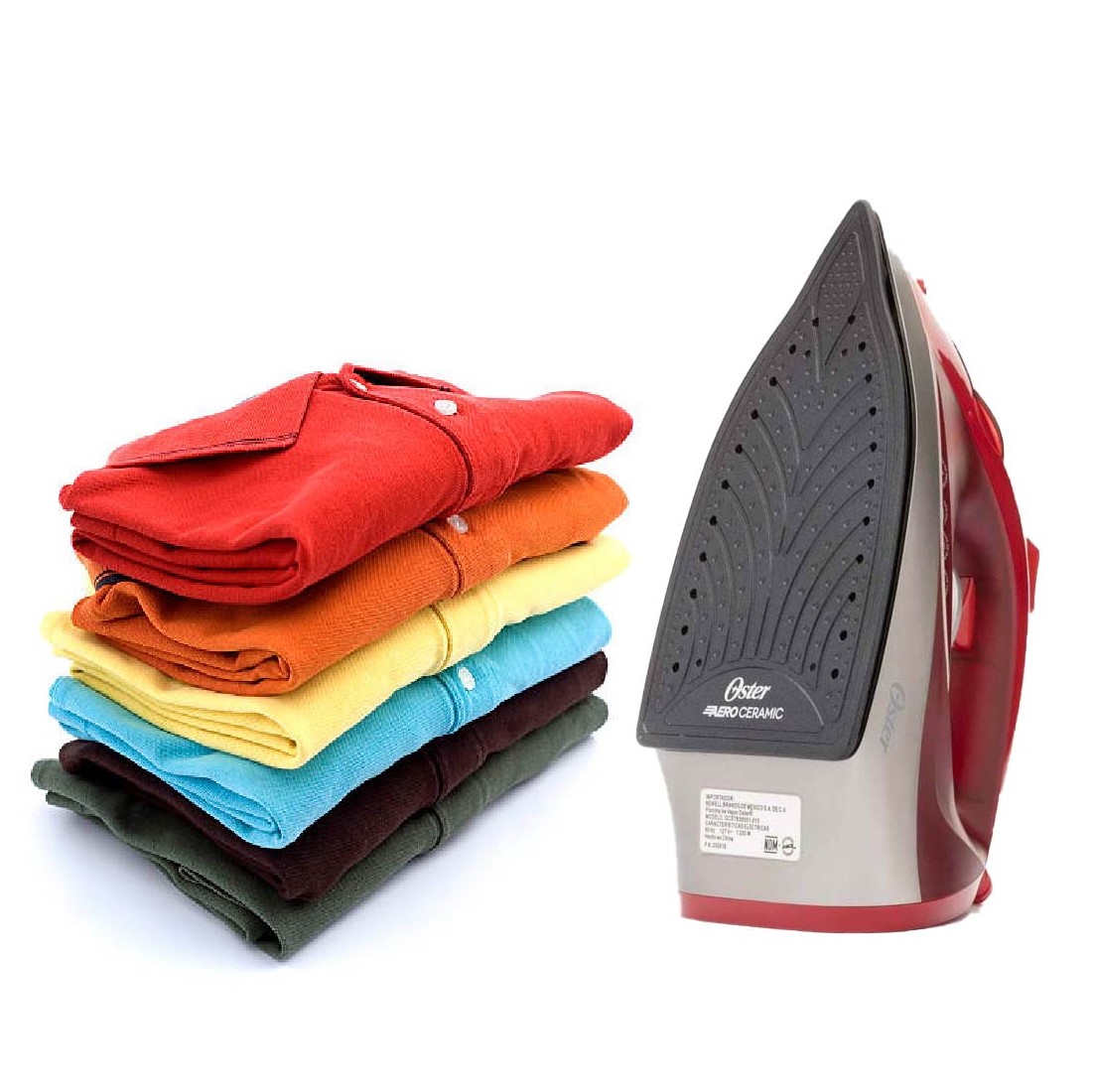 PLANCHA DE VAPOR SUELA CERAMICA ROJO OSTER