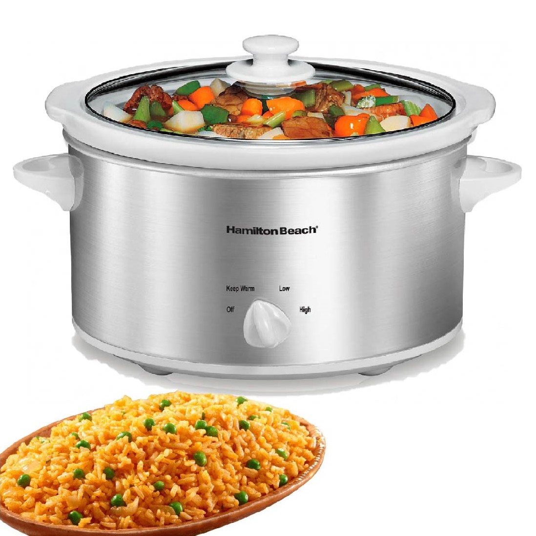 OLLA LENTO COCIMIENTO 4 LT PLATA HAMILTON BEACH