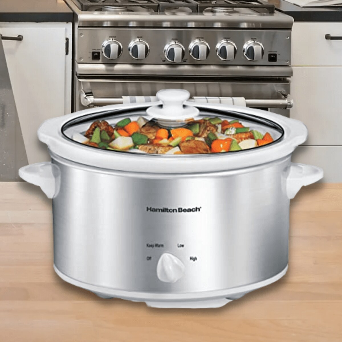 OLLA LENTO COCIMIENTO 4 LT PLATA HAMILTON BEACH