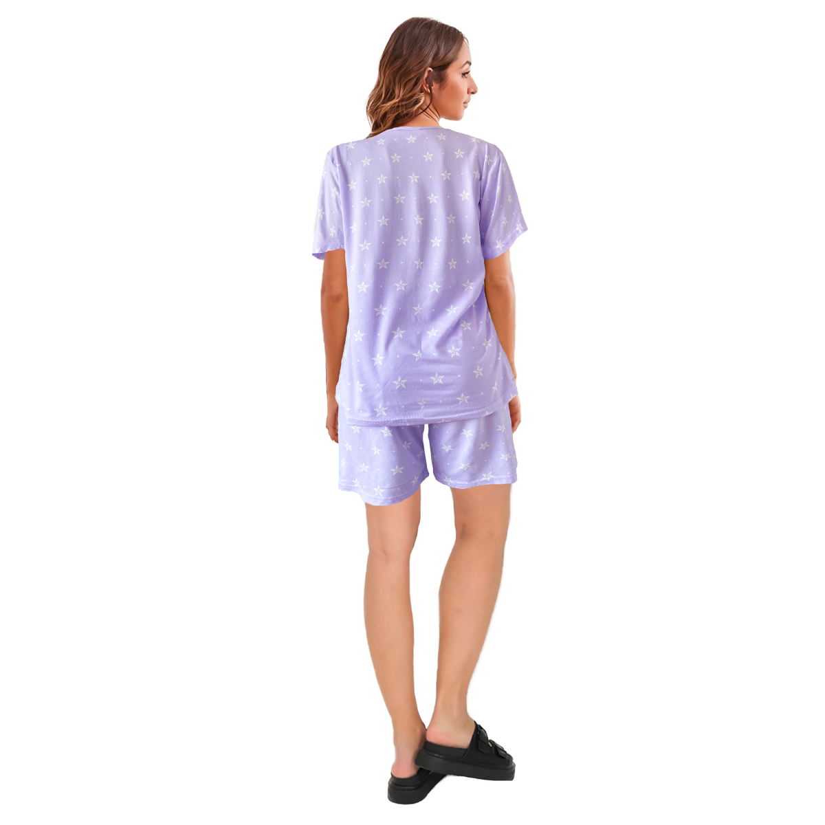 Pijama de Bata Para Dormir Dama Camisón y Short Mujer set de dos piezas