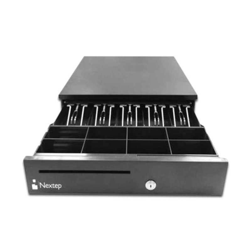 Cajon De Dinero Nextep 5 Billetes 8 Monedas NE-515 Negro Metal RJ11