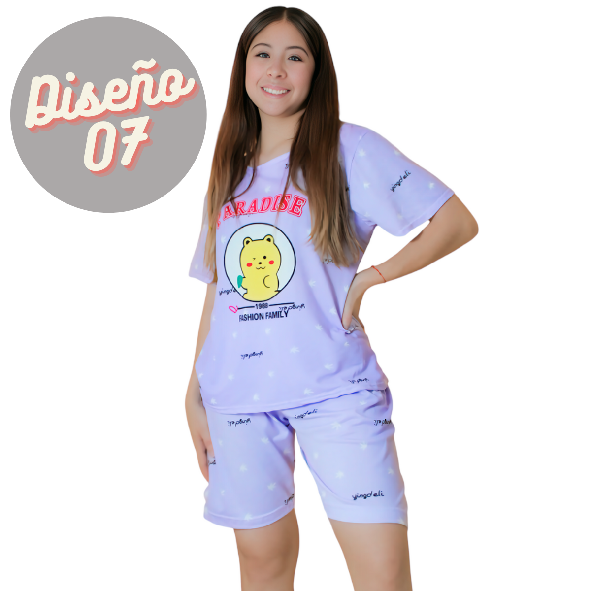 Pijama de Bata Para Dormir Dama Camisón y Short Mujer set de dos piezas