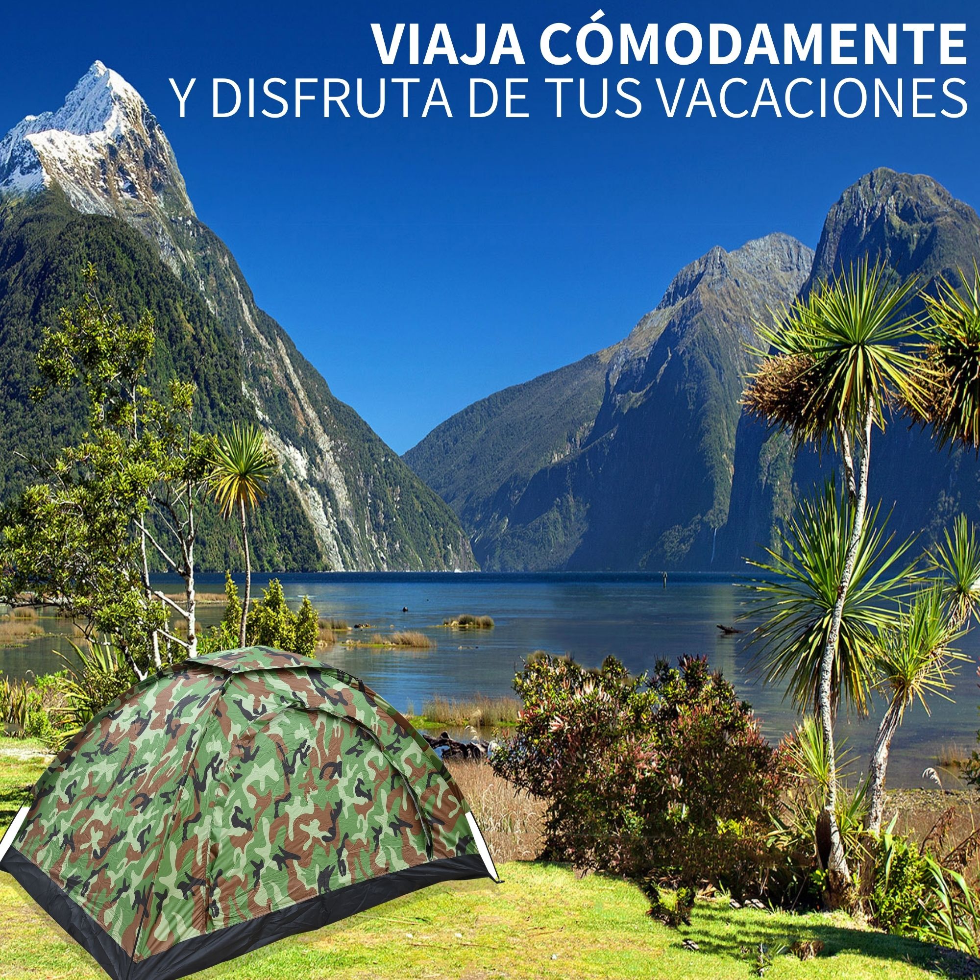 Casa De Campaña Impermeable Diseño Militar Camping 2 Metros