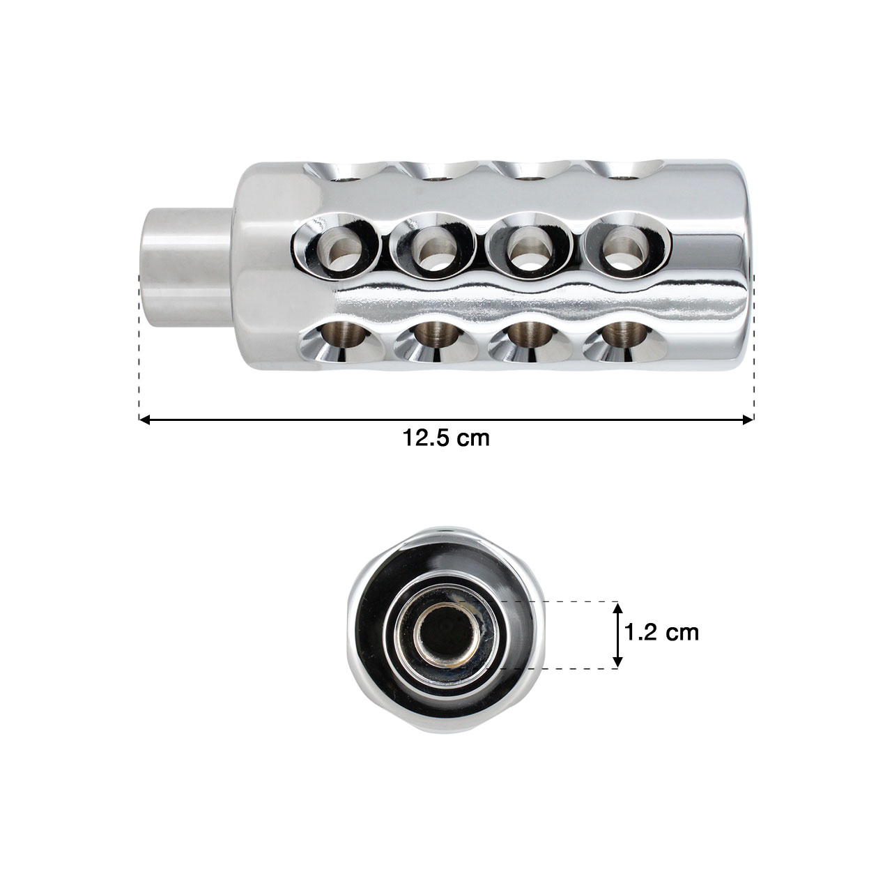 Perilla Para Palanca De Velocidades Cromo 5 Pulg Universal