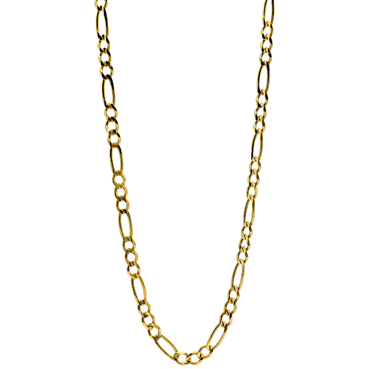 Cadena de oro 10k figaro de hombre 60 cm de largo y 3 mm de grosor