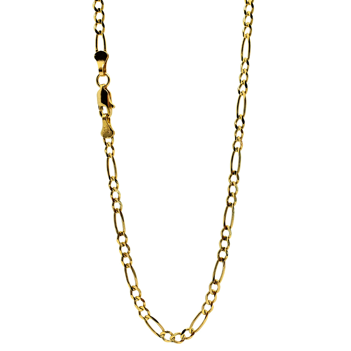 Cadena de oro 10k figaro de hombre 60 cm de largo y 3 mm de grosor