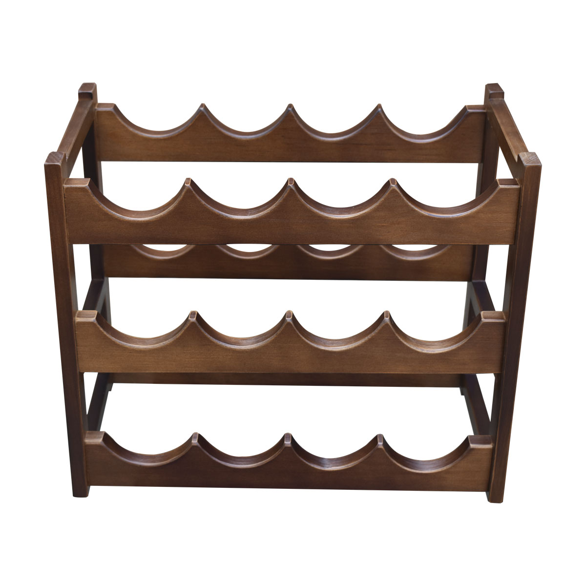 Cava de Madera Para 12 botellas color Nogal