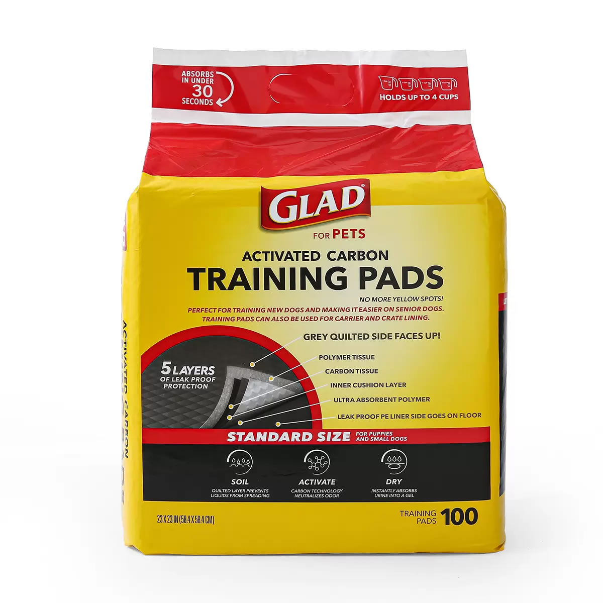 Tapete Absorbentes Para Perros 100 Piezas Glad 1705868 CST