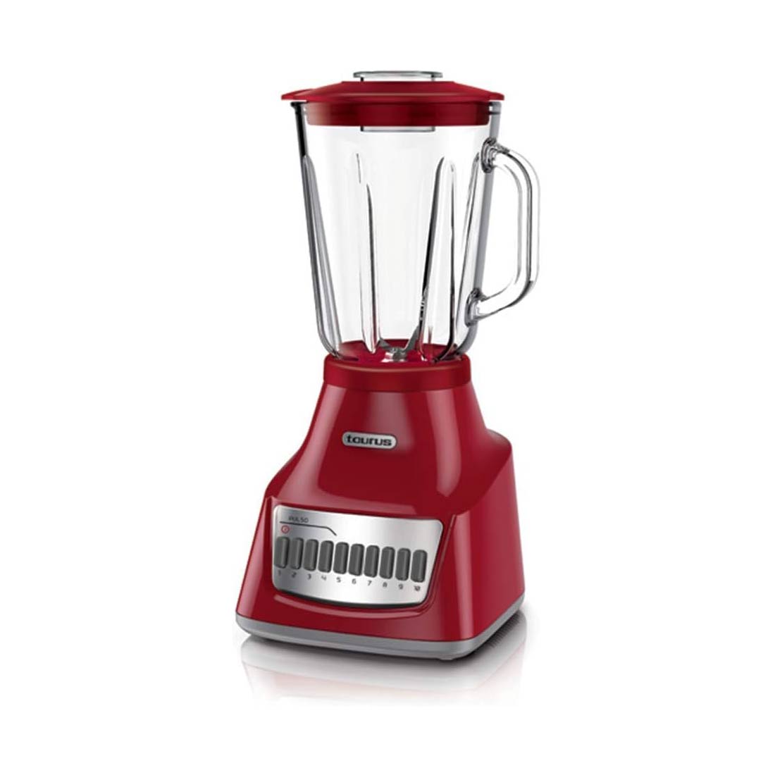 LICUADORA 10VEL 1.5LT VASO DE VIDRIO POTENZA ROUGE ROJA TAURUS