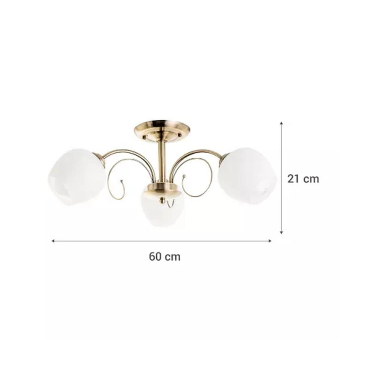 Lámpara de Techo 3 Luces 60 W Casa Bonita Valencia SMAC