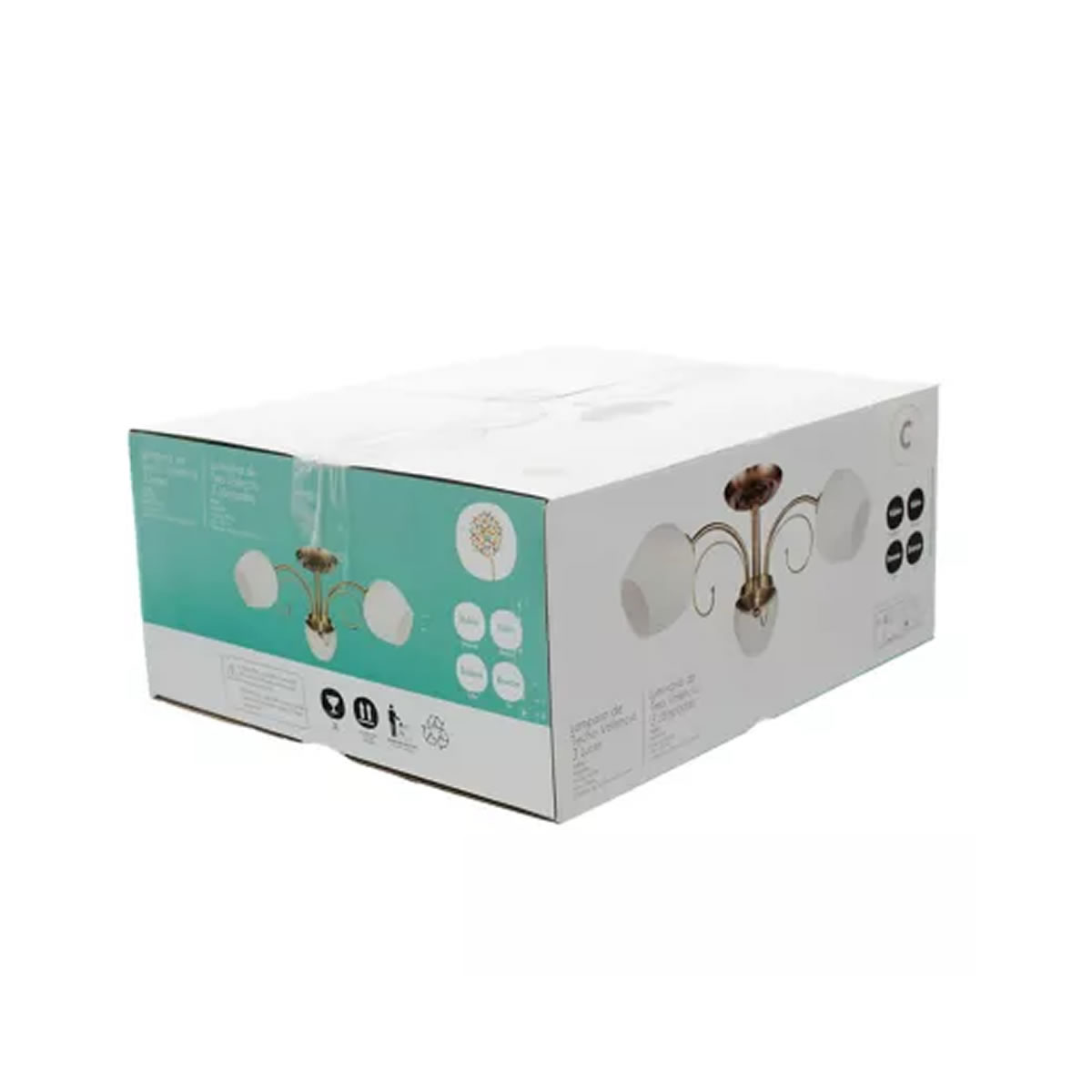 Lámpara de Techo 3 Luces 60 W Casa Bonita Valencia SMAC