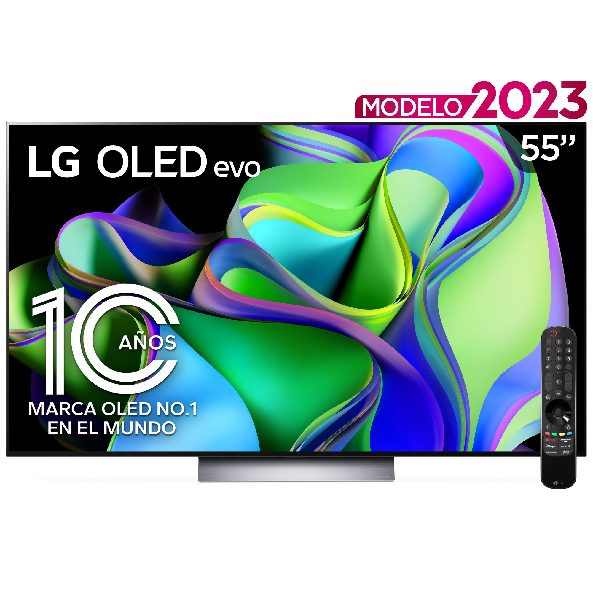 Pantalla LG 55" OLED EVO 4K SMART TV con ThinQ AI OLED55C3PSA