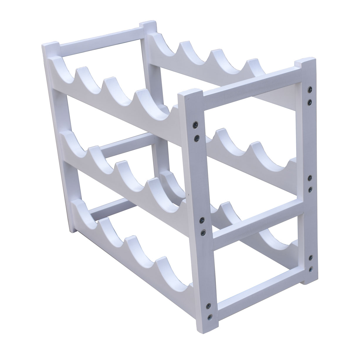 Cava de Madera Para 12 botellas color Blanco