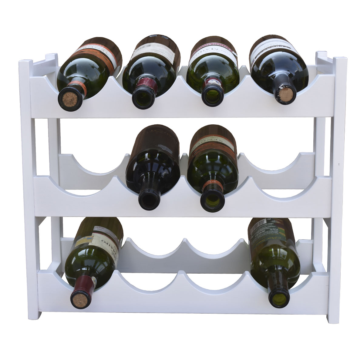 Cava de Madera Para 12 botellas color Blanco