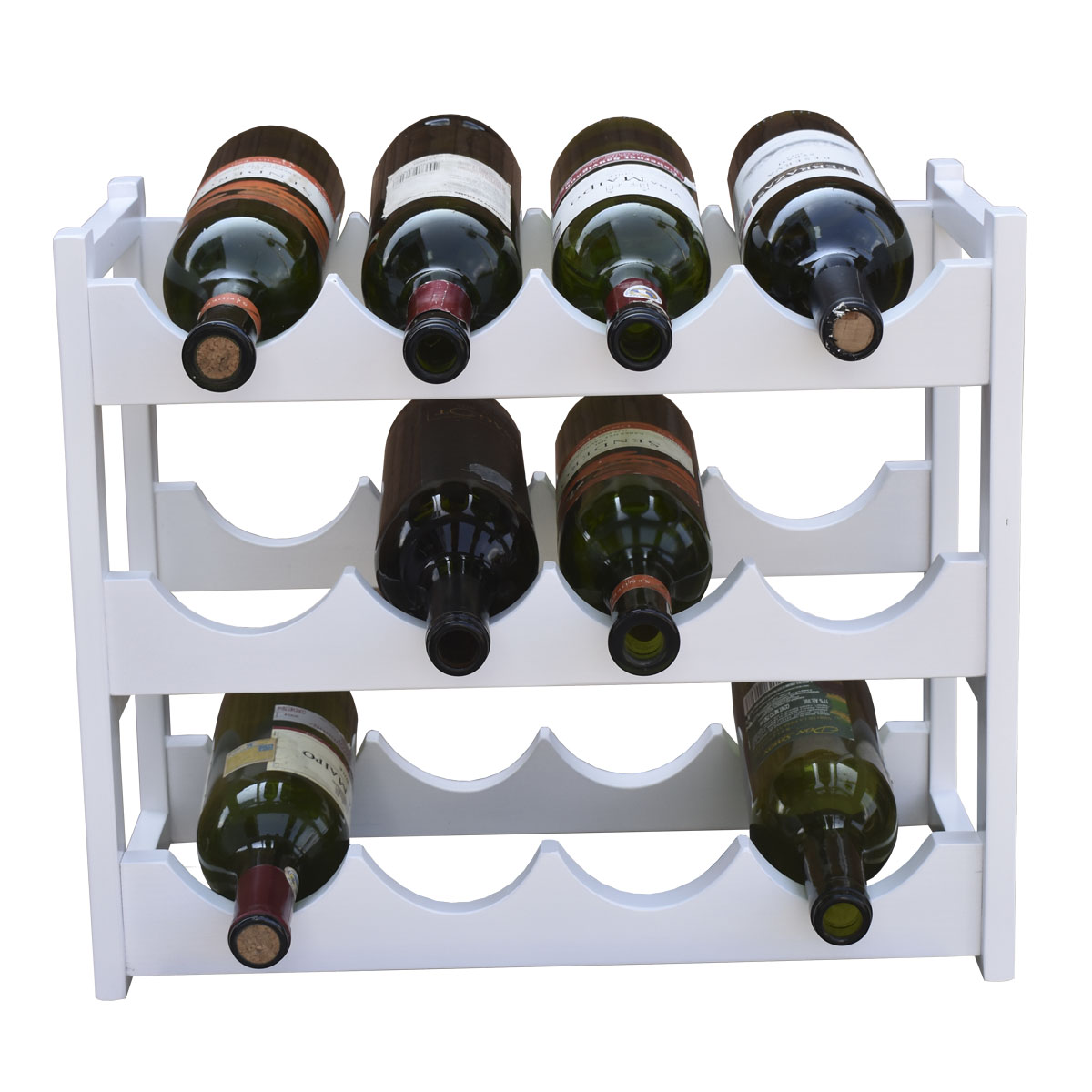 Cava de Madera Para 12 botellas color Blanco