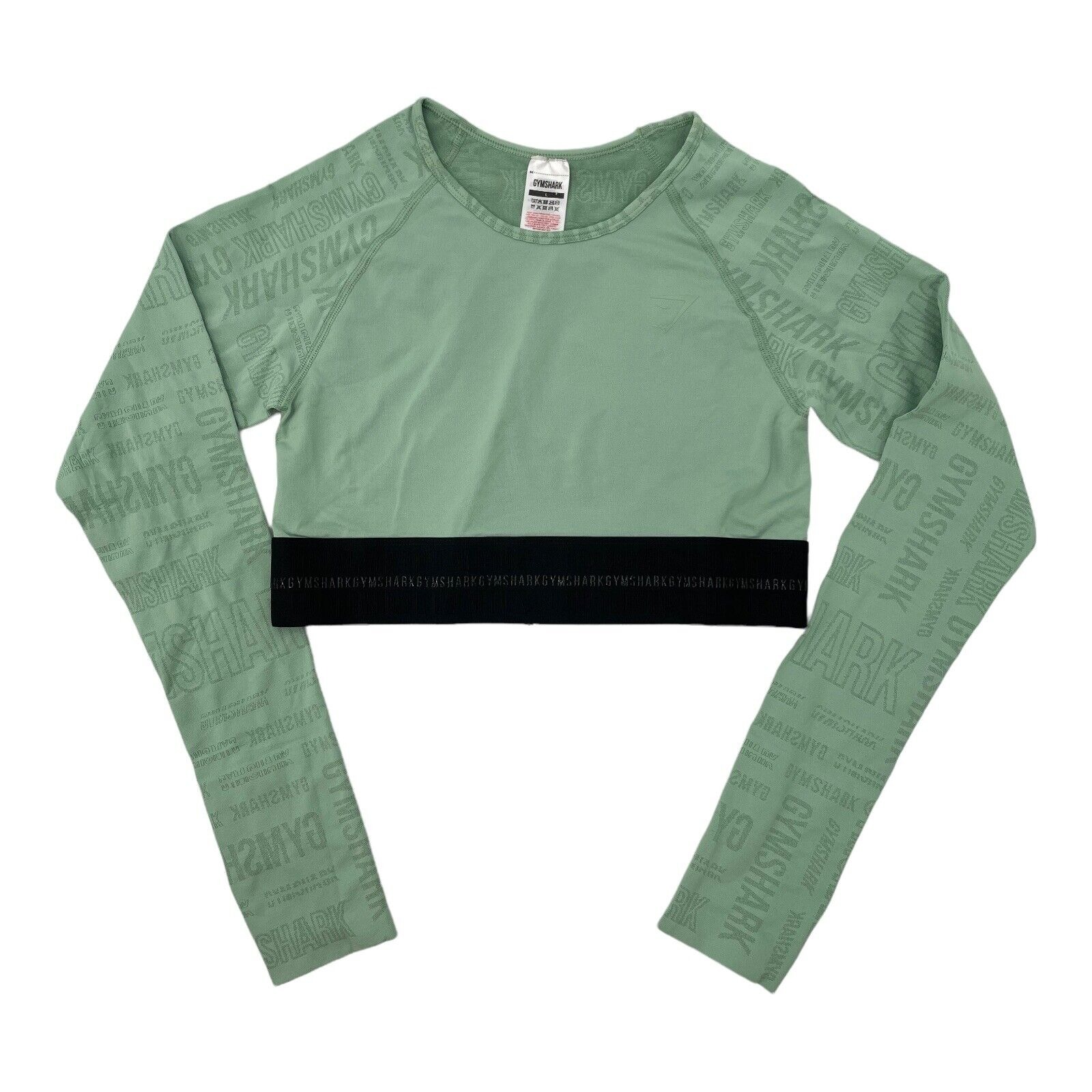 Crop Top De Manga Larga Sleeve Gymshark Verde