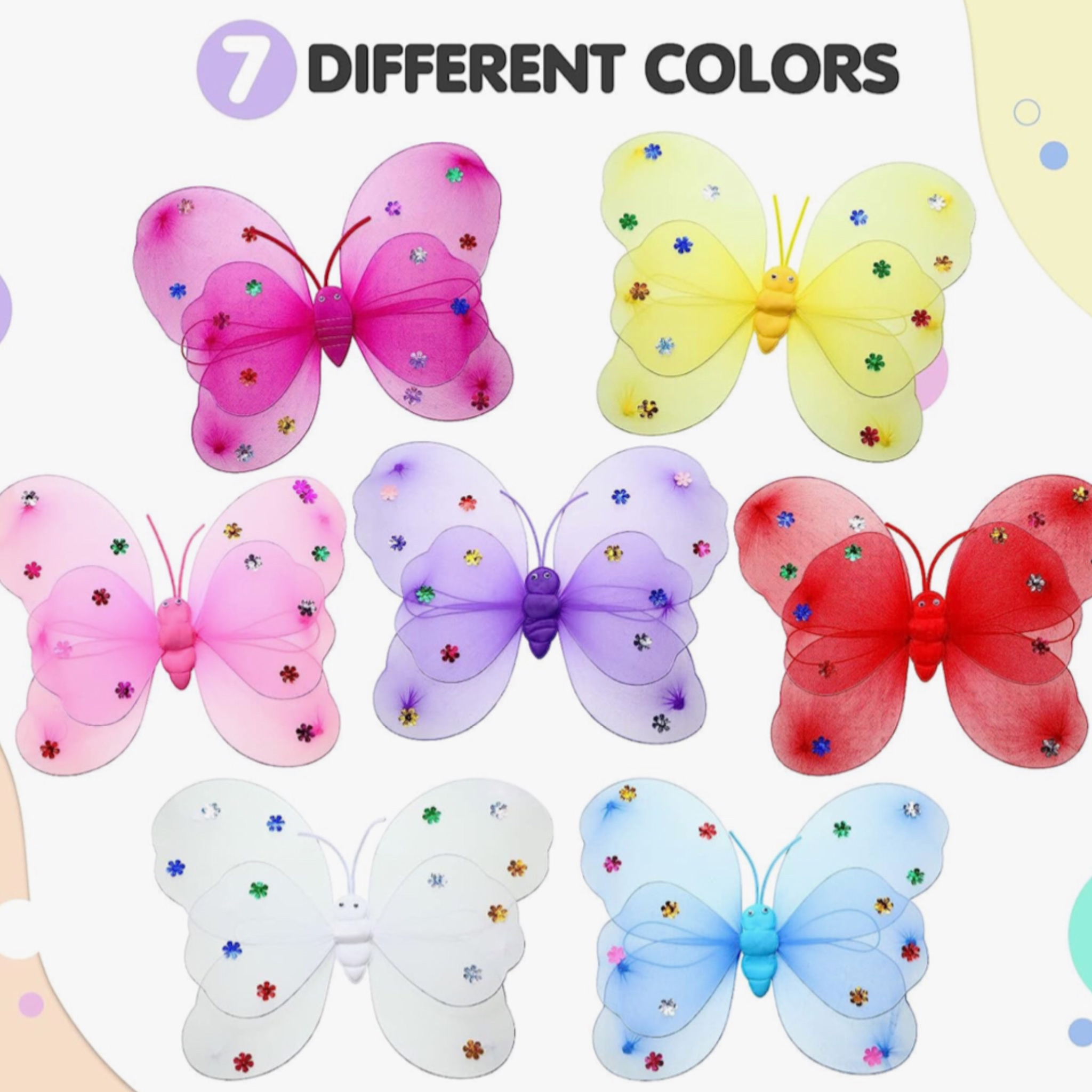 Disfraz Alas De Mariposa Niña Varios Colores Primavera