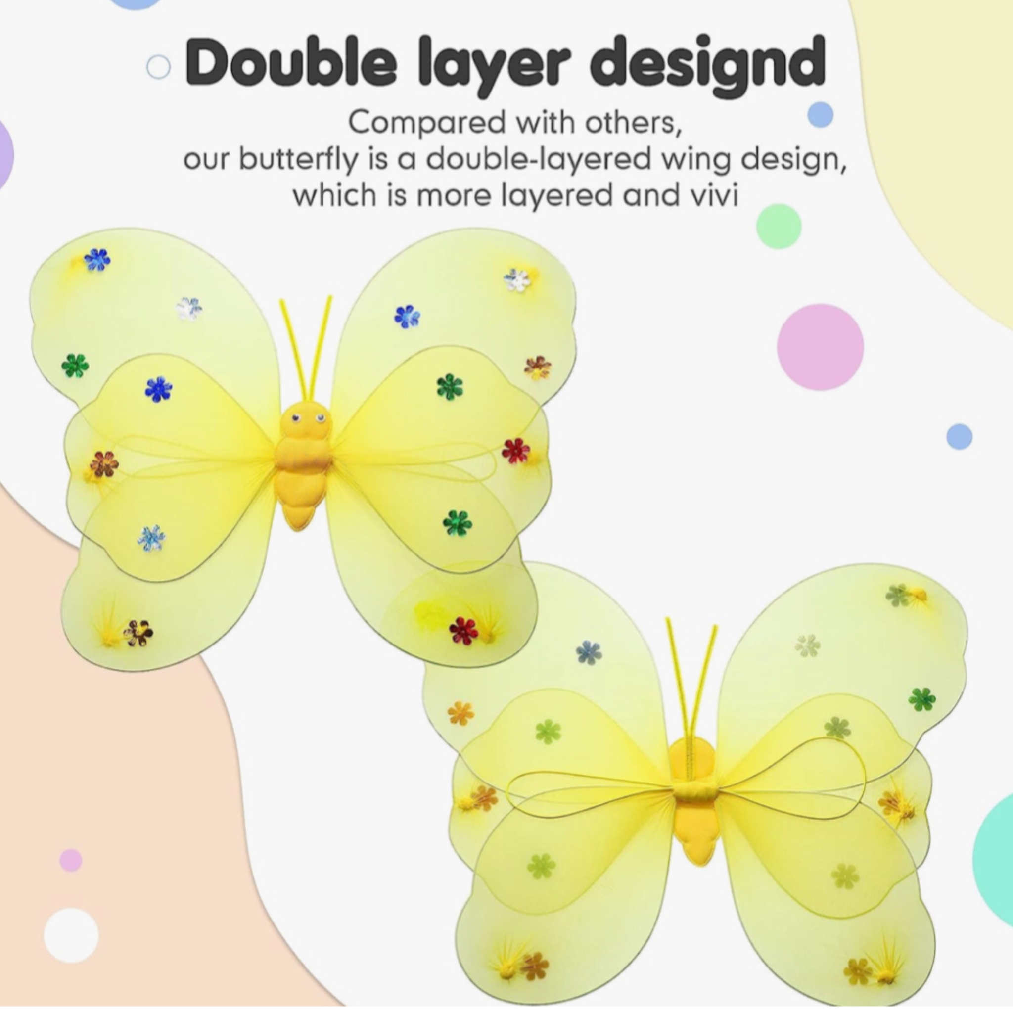 Disfraz Alas De Mariposa Niña Varios Colores Primavera