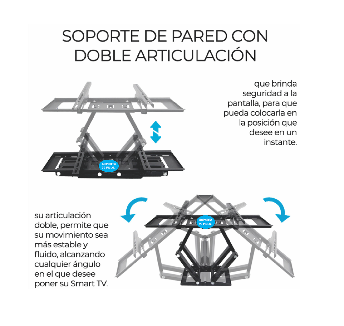 Base Soporte Para Pantalla Led/ Lcd/ Plasma De 65 Pulgadas Muy Resistente Y Reforzada