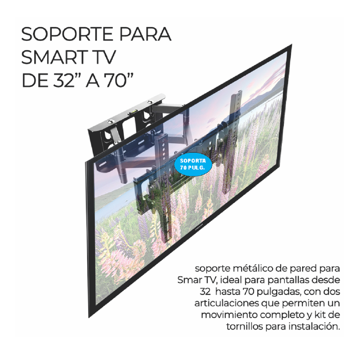 Base Soporte Para Pantalla Led/ Lcd/ Plasma De 65 Pulgadas Muy Resistente Y Reforzada