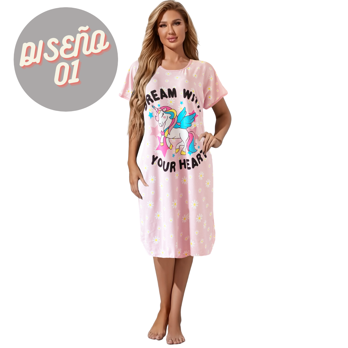 Pijama de Bata Para Dormir Dama Camisón Mujer