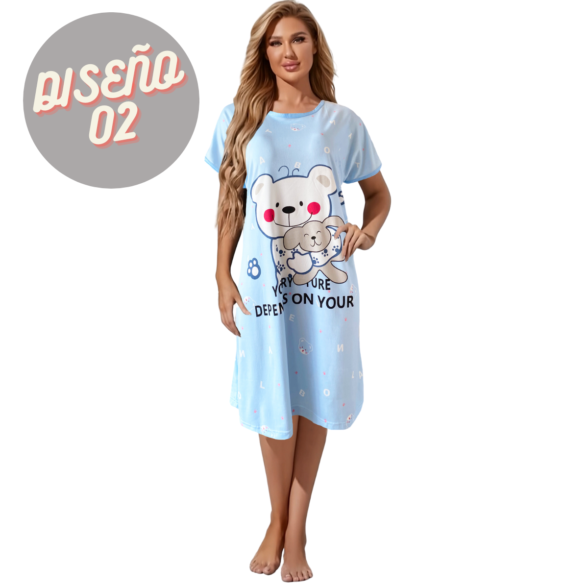 Pijama de Bata Para Dormir Dama Camisón Mujer