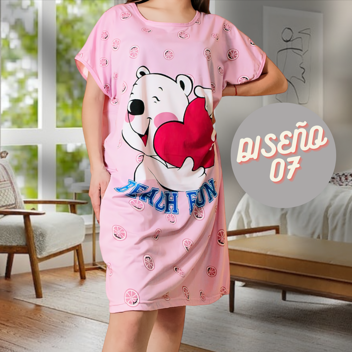 Pijama de Bata Para Dormir Dama Camisón Mujer