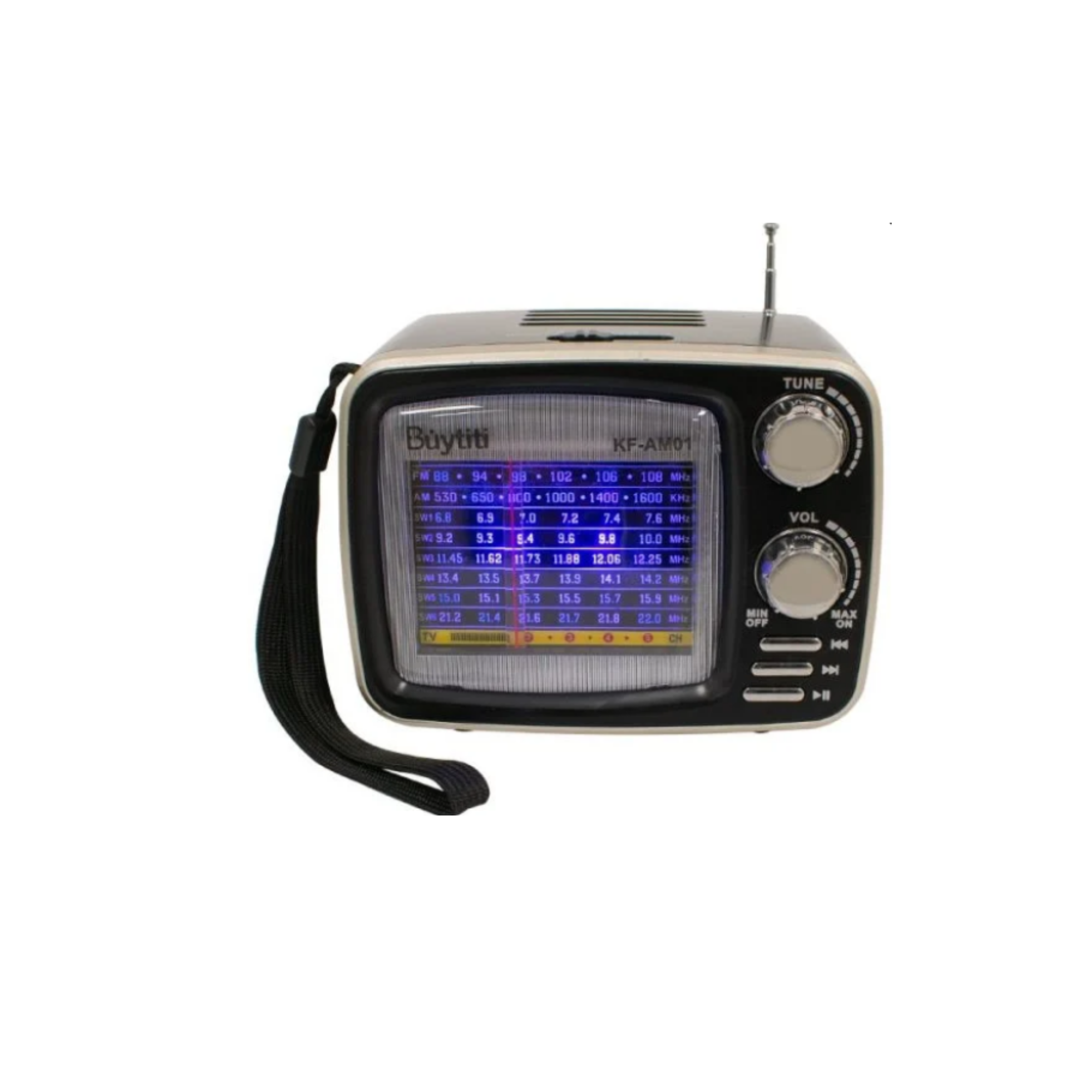 Bocina Bluetooth estilo vintage con radio AM FM