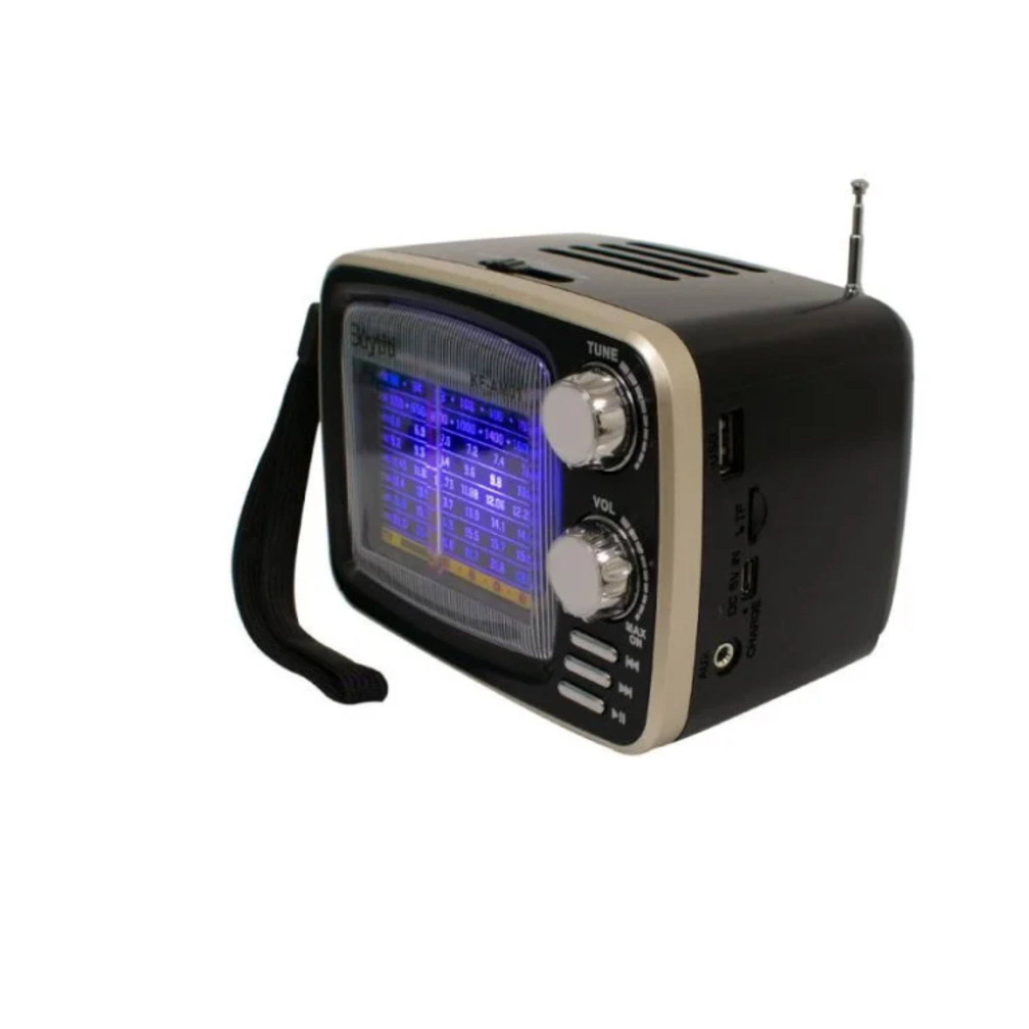 Bocina Bluetooth estilo vintage con radio AM FM