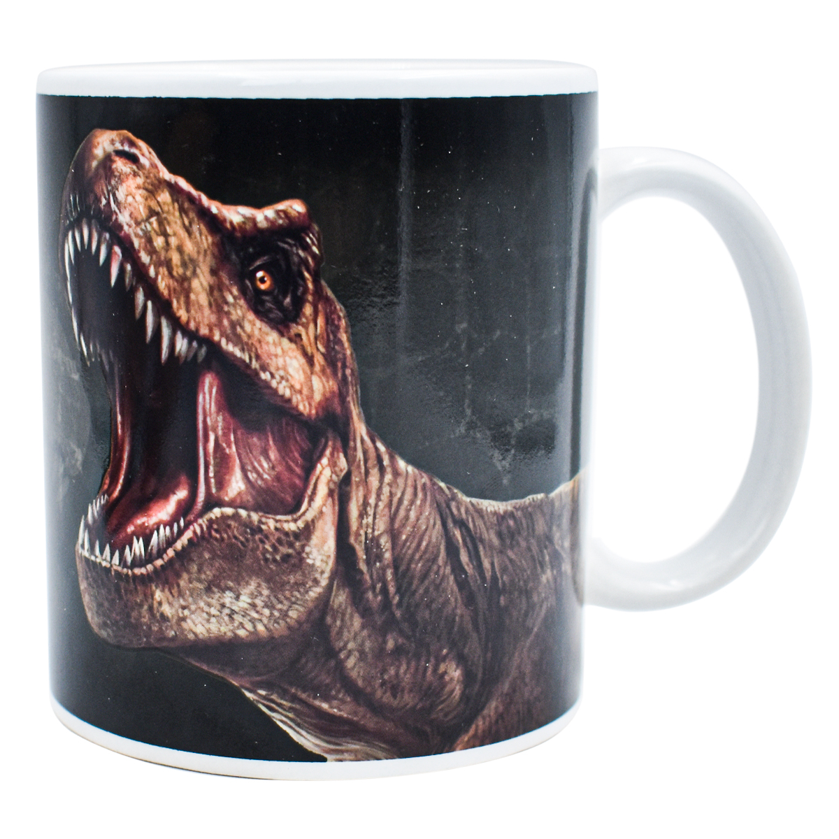 Fun Kids 1738-414 Taza Negra Mágica Cerámica Jurassic Park 30 Aniversario 325ml 