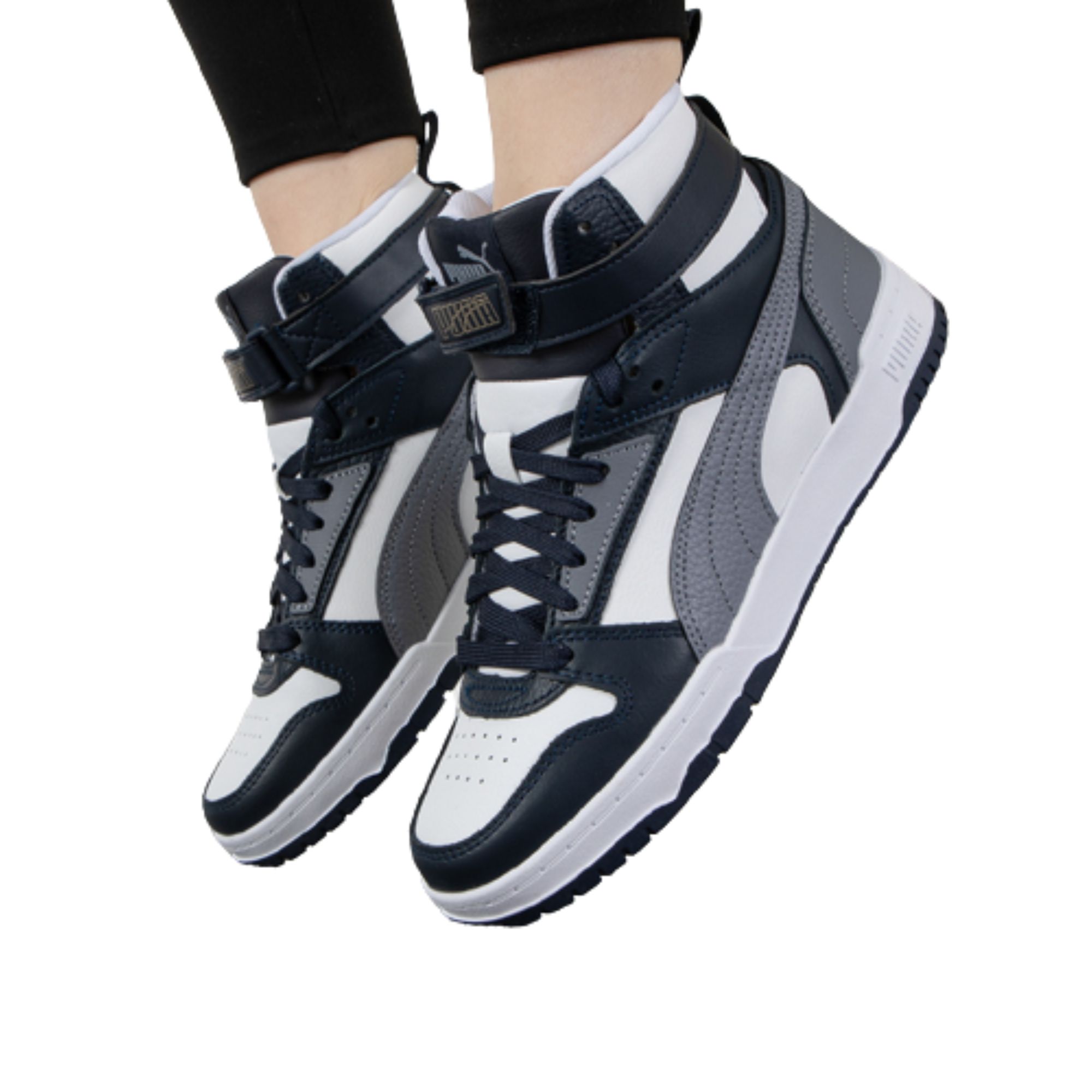 Tenis Puma RBD Game High Azul Oscuro con Blanco Hombre Originales 38583909