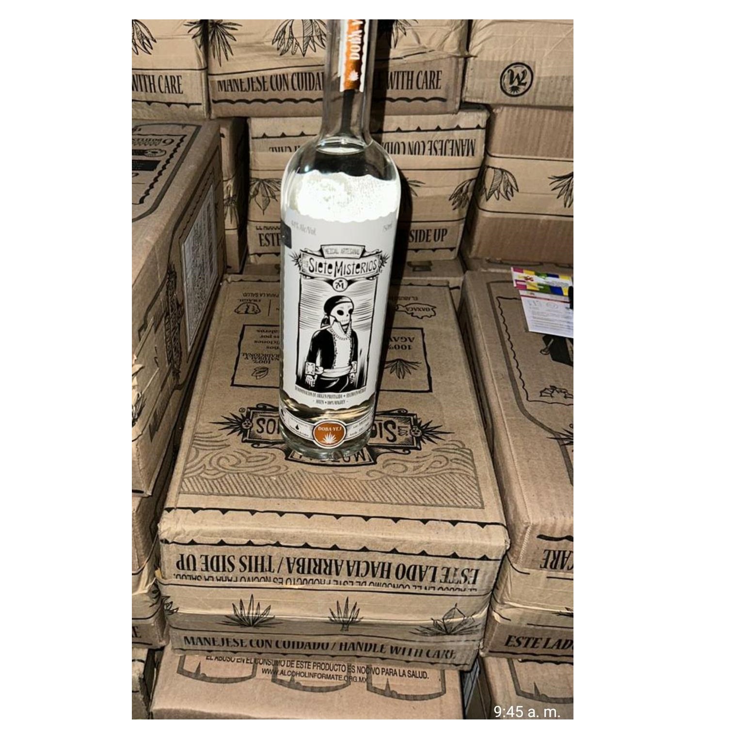 Mezcal siete misterios caja con 6 botellas