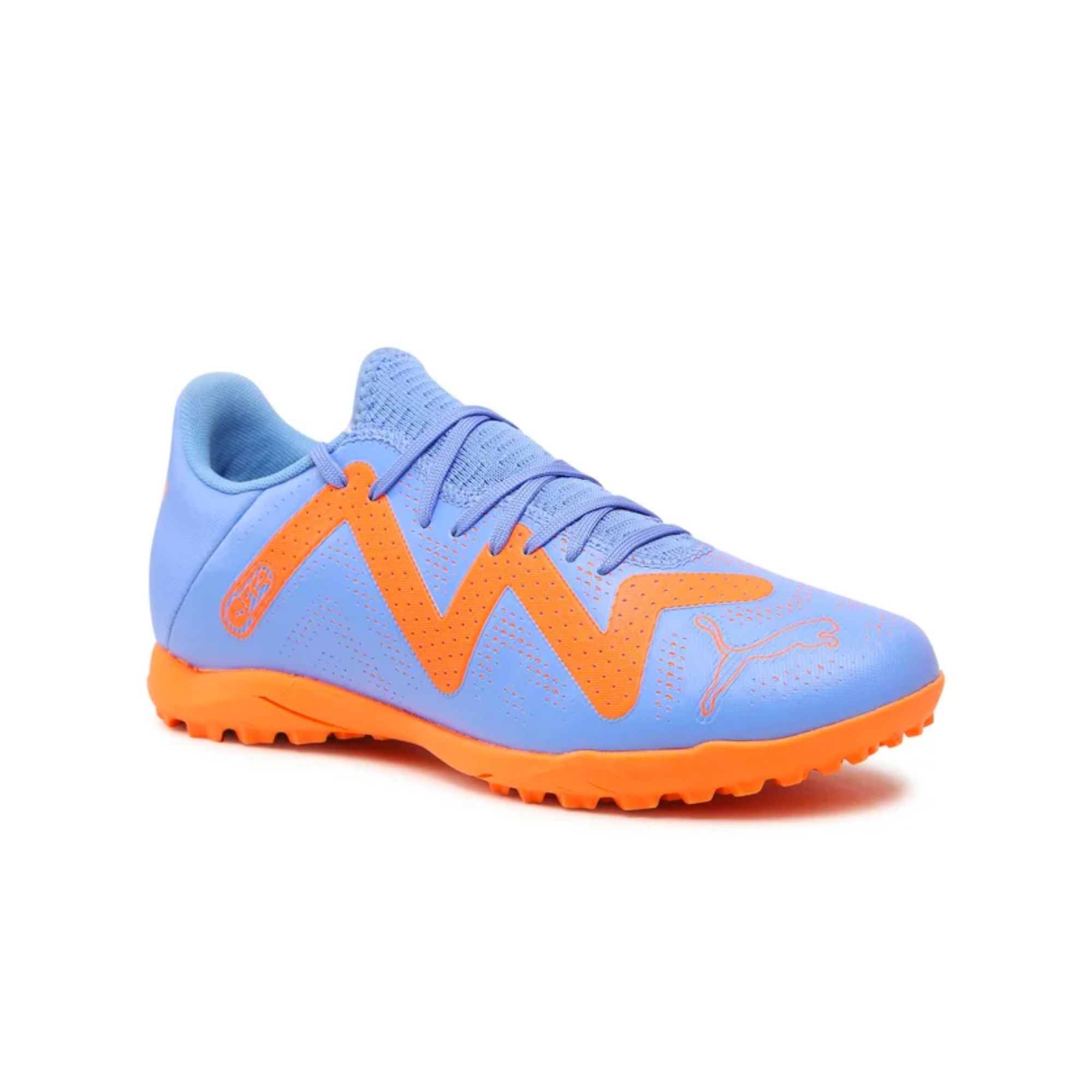 Tenis Puma FUTURE Play TT Fútbol Rápido Azul con Naranja Hombre Originales 10719101