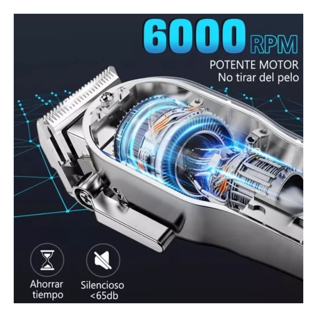 Maquina De Cortar Cabello Hombres Profesional Pantalla Led