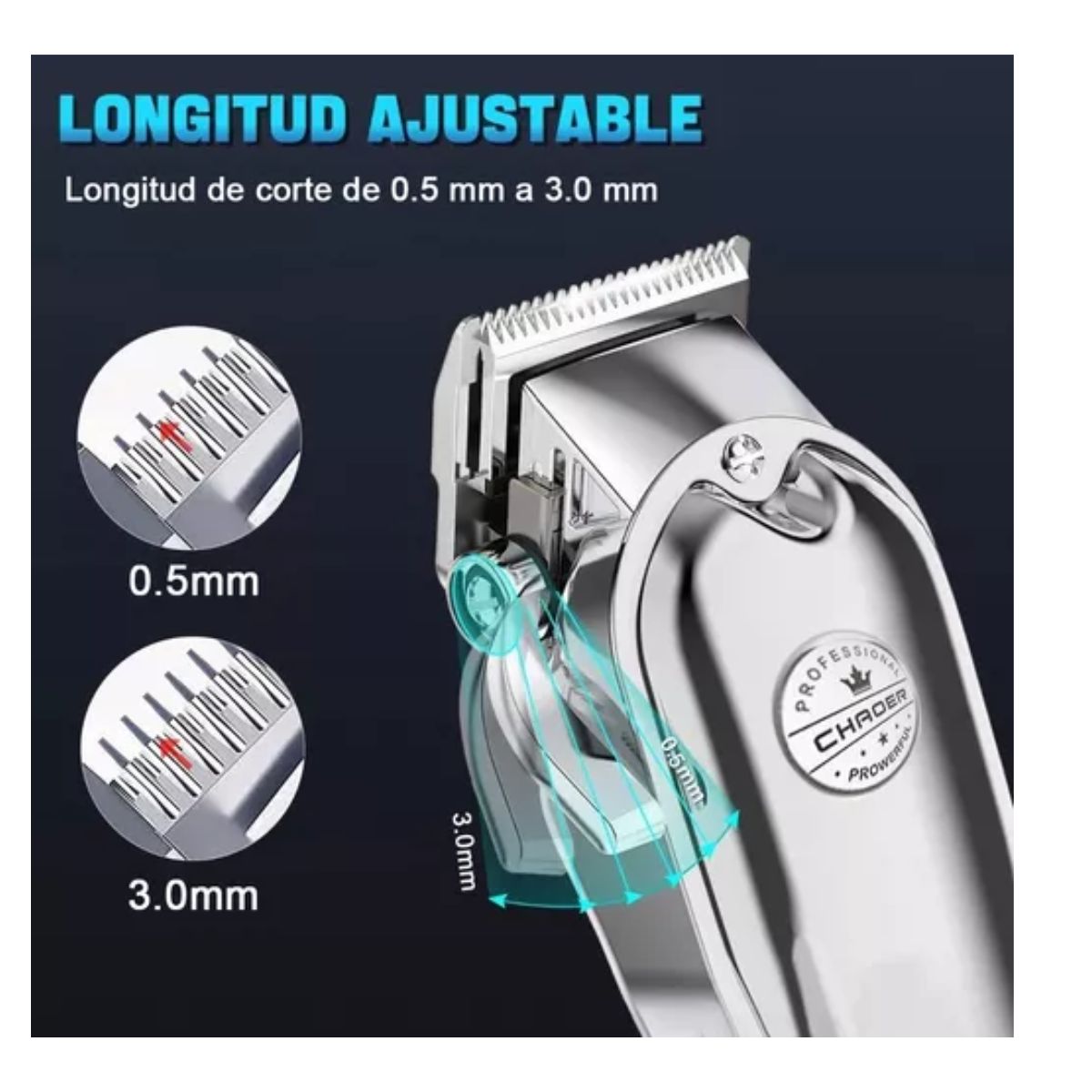 Maquina De Cortar Cabello Hombres Profesional Pantalla Led