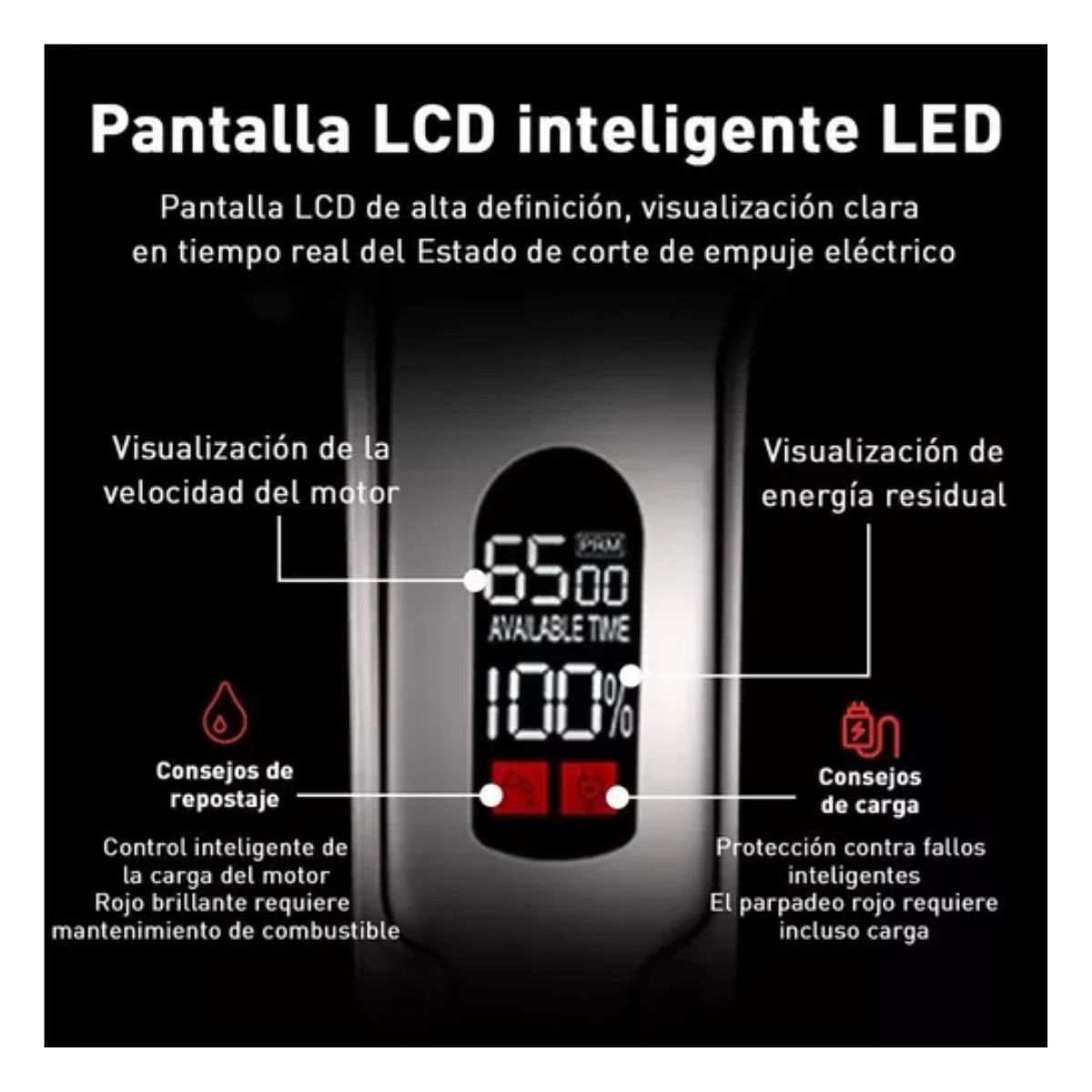 Maquina De Cortar Cabello Hombres Profesional Pantalla Led