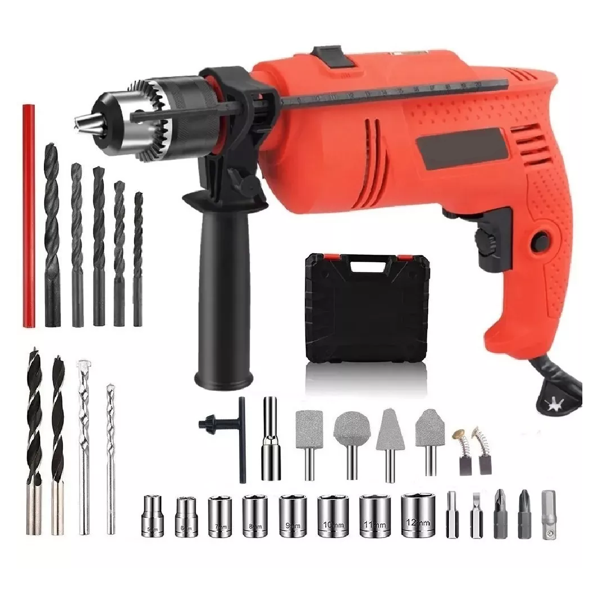 Taladro Rotomartillo 1/2'' Prof 710w Professional Set+brocas