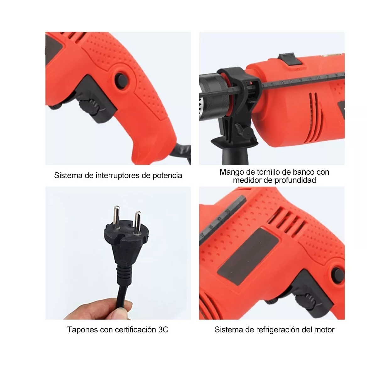Taladro Rotomartillo 1/2'' Prof 710w Professional Set+brocas