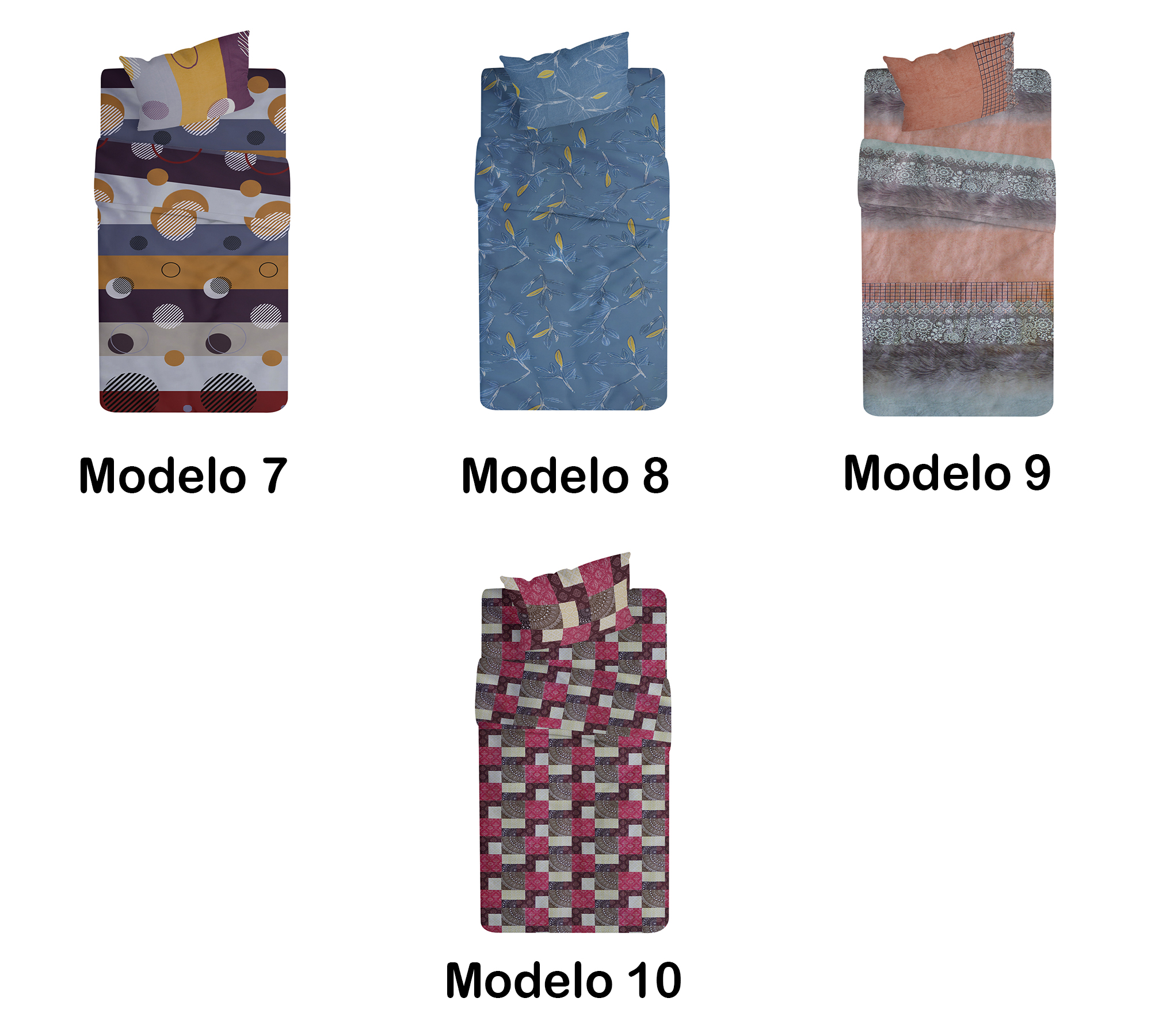 Juego De Sabanas Individuales Estampadas De Microfibra De Poliester 3 Piezas Diseño Elegante Amplias Textura Suave