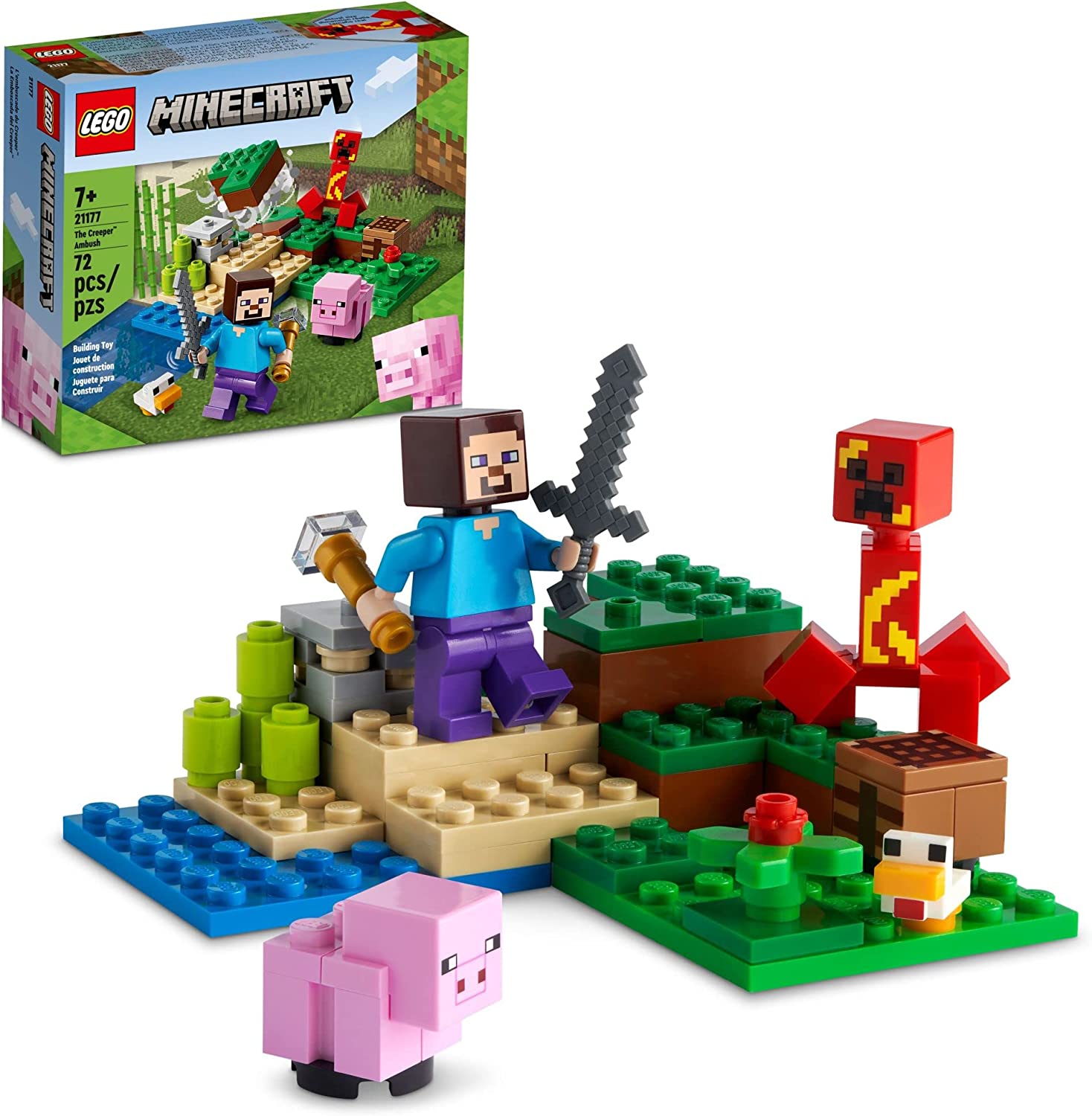 Lego Set Minecraft La Emboscada Del Creeper - Game Center