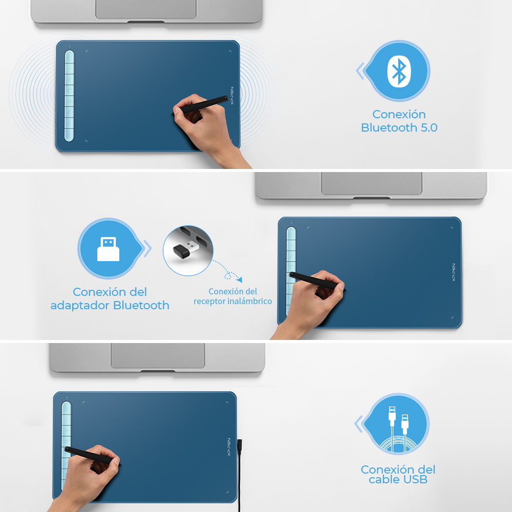 Tableta Grafica Xp-pen Deco Mw 8 X5 Color Rosa Bluetooth V5.0