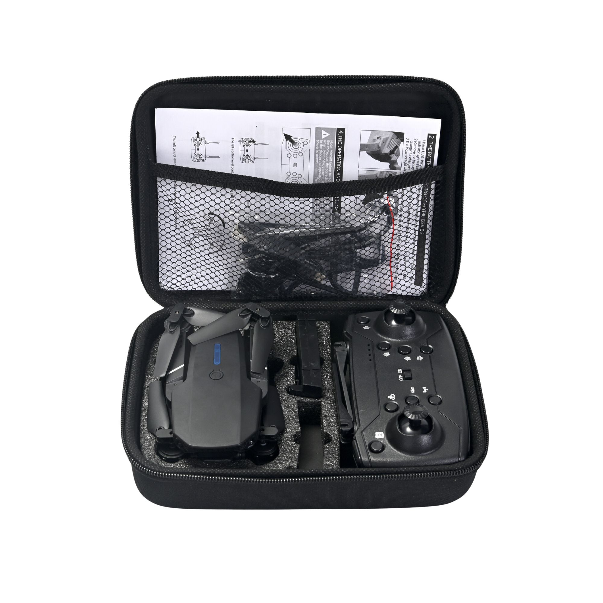 Mini Drone Con Doble Camara 4k HD E88 Rc 360 2 Baterias App