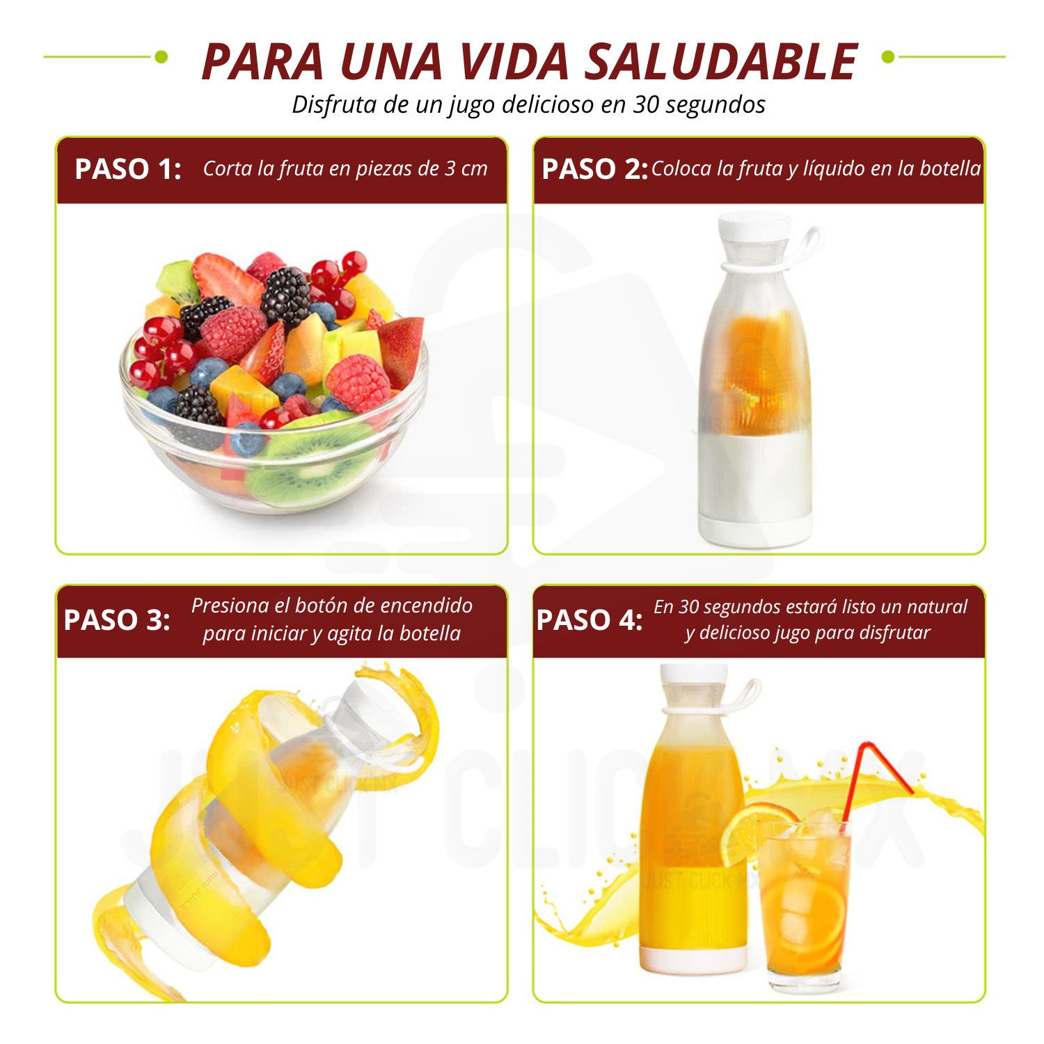 Licuadora Termo Portátil Para Jugos