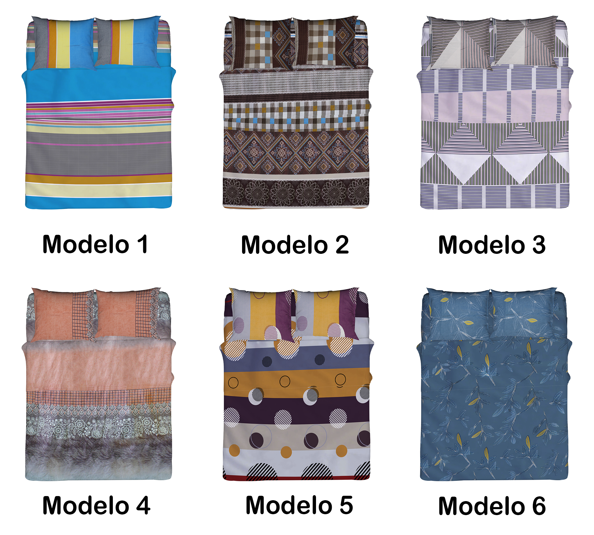  Juego De Sabanas Matrimoniales Estampadas De Microfibra De Poliester 4 Piezas Diseño Elegante Amplias Textura Suave