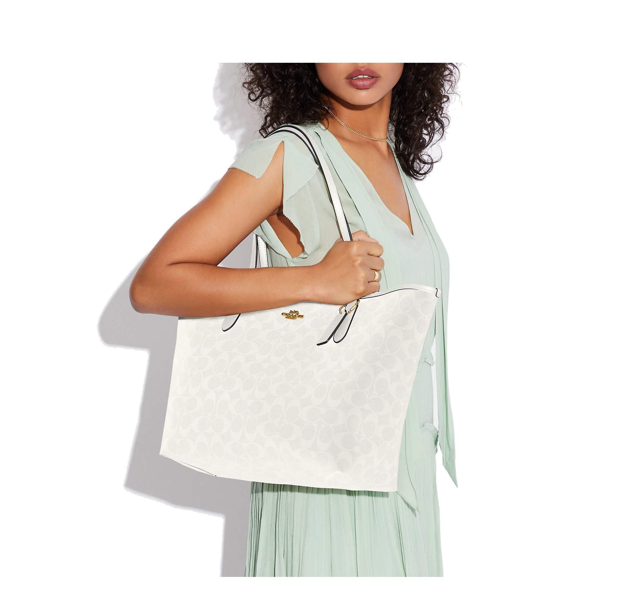 Bolsa Coach Tote 5696 IMRFF Blanco